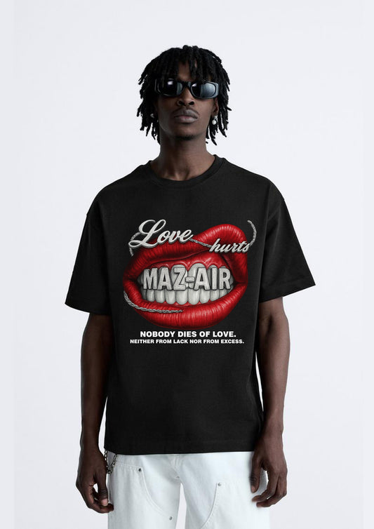 MAZ-AIR™ "LOVE HURTS” Tee — Black Edition
