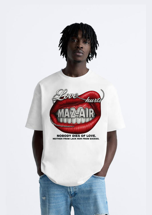MAZ-AIR™ "LOVE HURTS"” Tee — White Edition