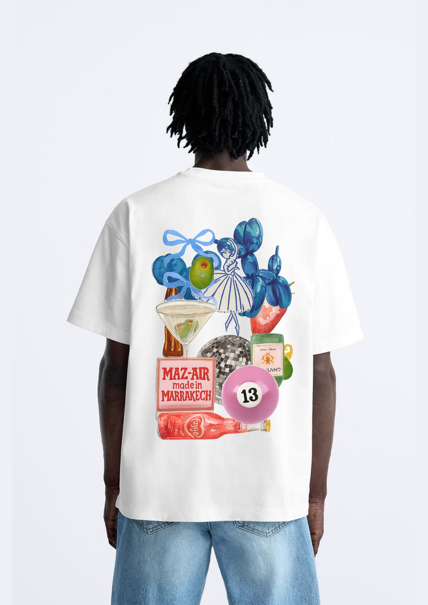 MAZ-AIR™ “SUMMER COLLAGE” Tee — White Edition