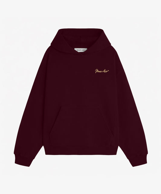MAZ-AIR™ "The Visionary Club" Hoodie — Burgundy Edition