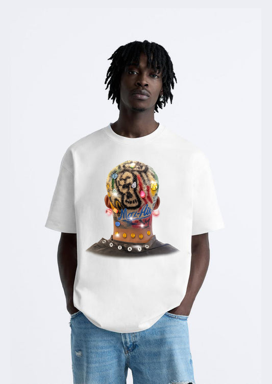 MAZ-AIR™ “Colored Hair Diamond” Tee — White Edition