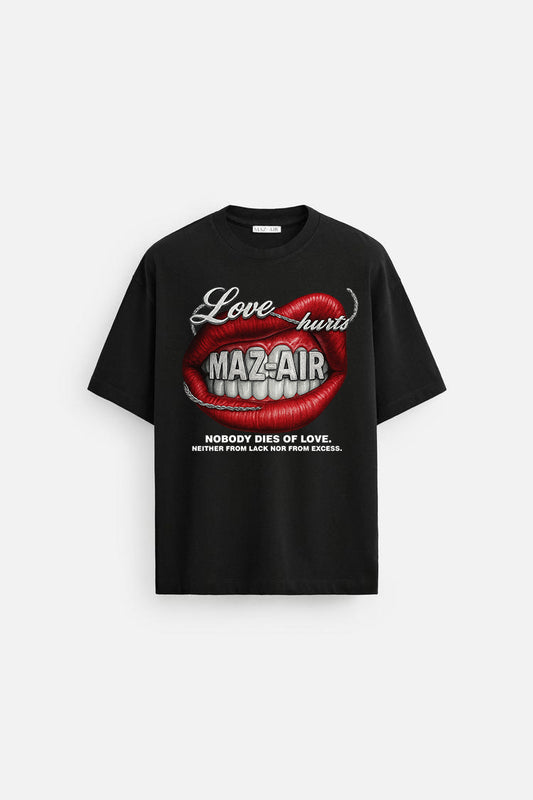 MAZ-AIR™ "LOVE HURTS” Tee — Black Edition