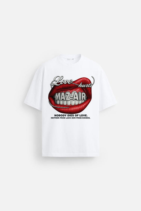 MAZ-AIR™ "LOVE HURTS"” Tee — White Edition