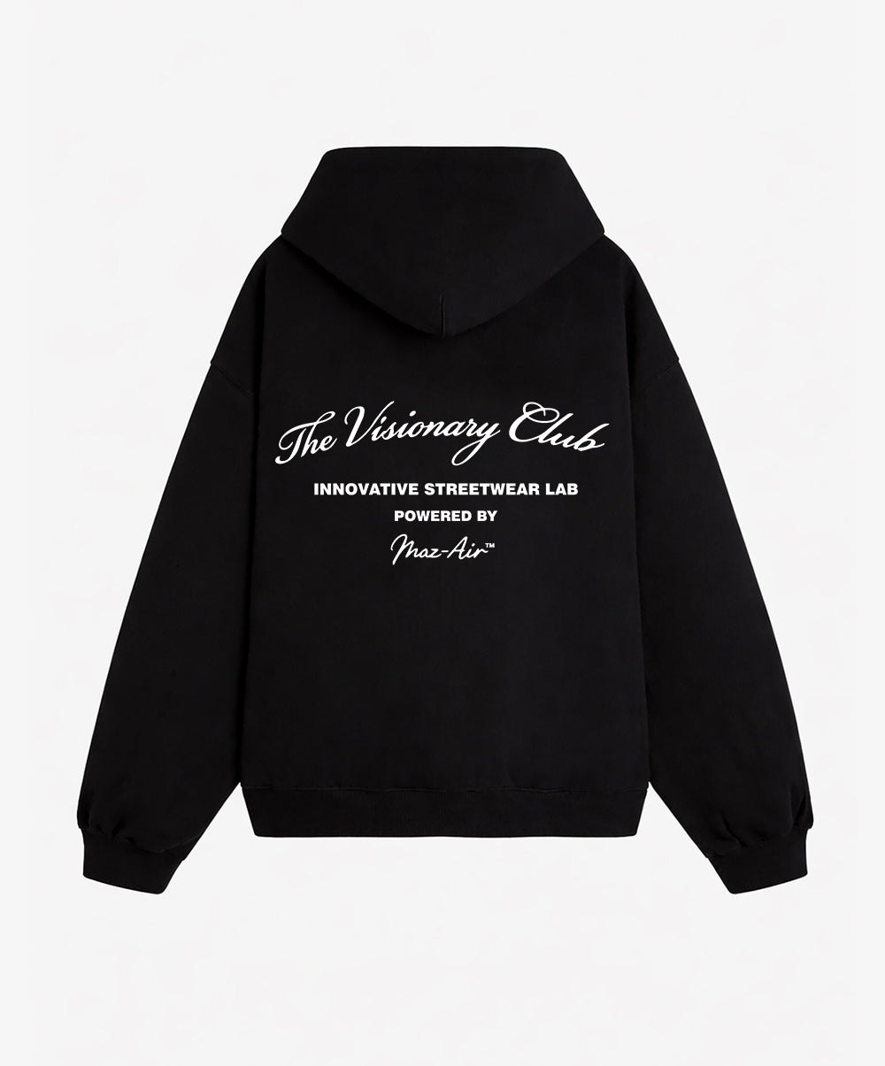 MAZ-AIR™ "The Visionary Club" Hoodie — Black Edition