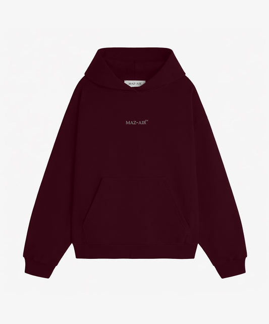 MAZ-AIR™ “Create Your Own Luck” Hoodie — Burgundy Edition