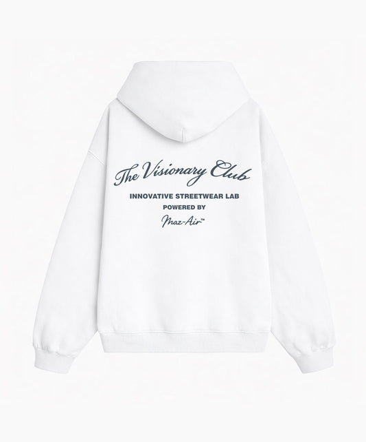MAZ-AIR™ "The Visionary Club" Hoodie — White Edition