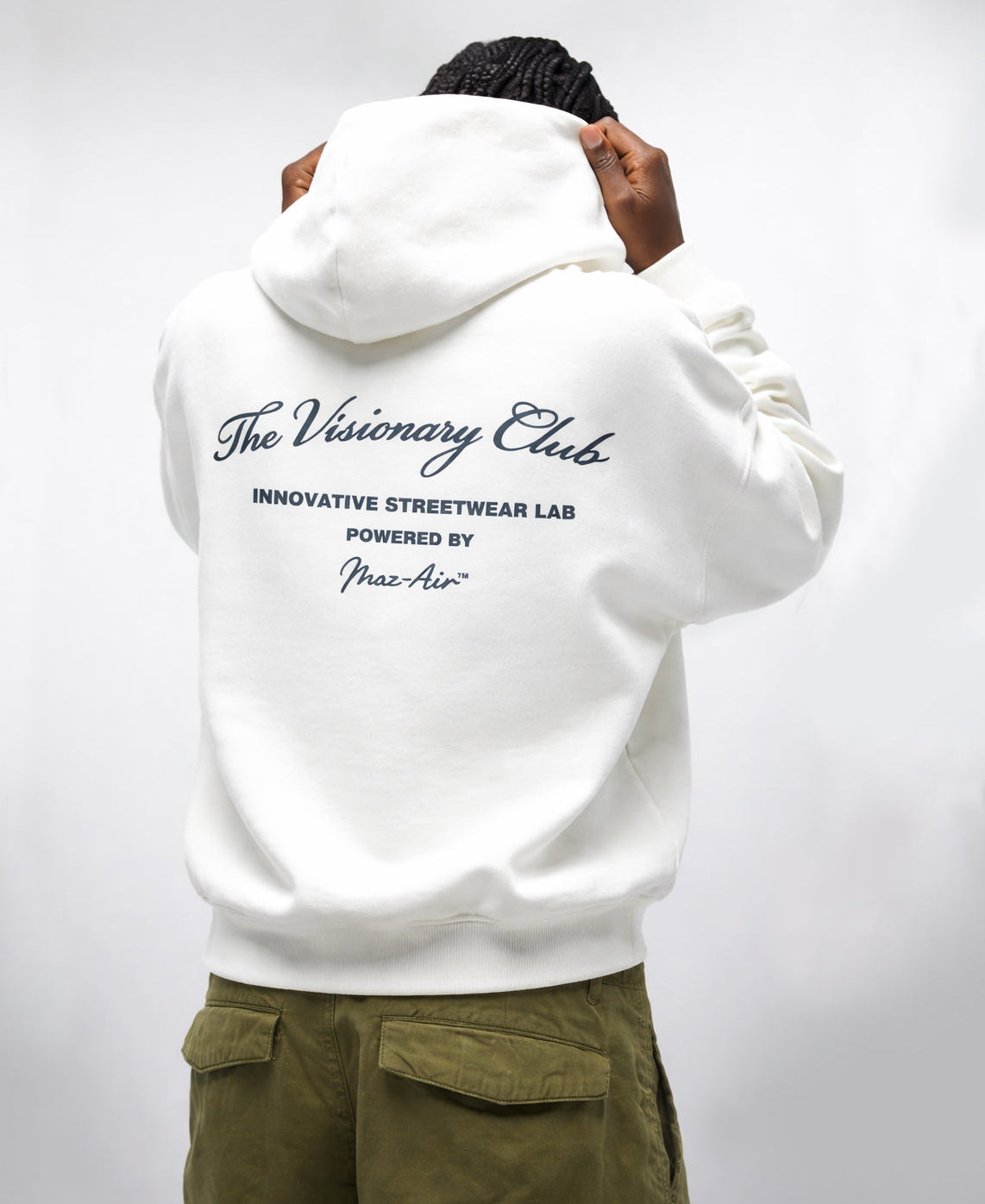 MAZ-AIR™ "The Visionary Club" Hoodie — White Edition