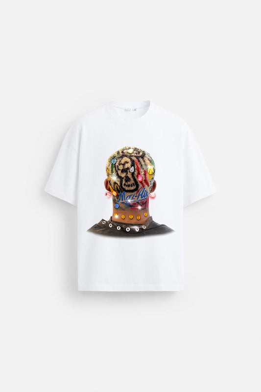 MAZ-AIR™ “Colored Hair Diamond” Tee — White Edition